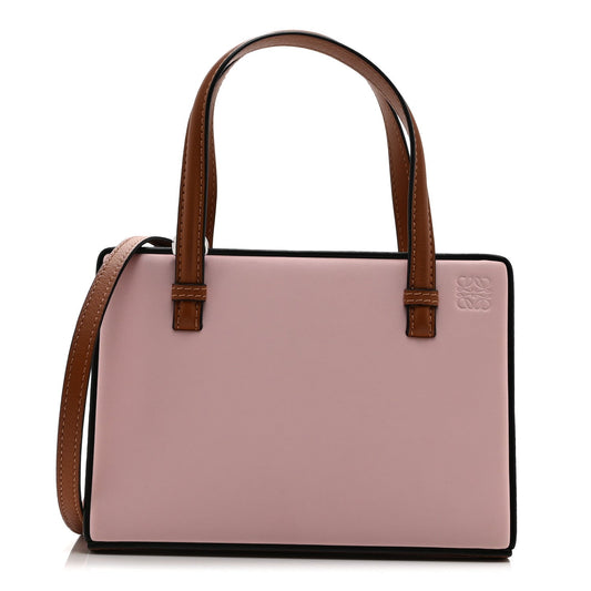 Calfskin Small Postal Bag Pastel Pink Tan