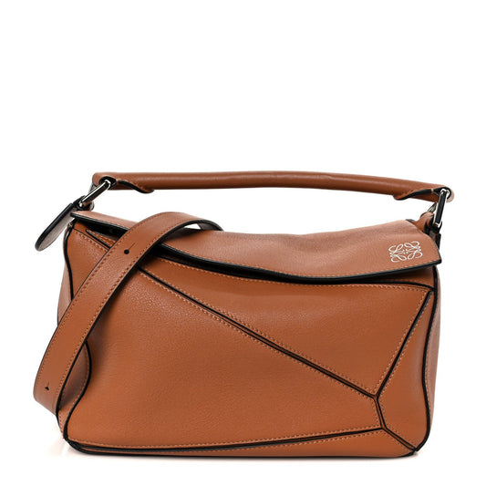 Calfskin Small Puzzle Bag Tan