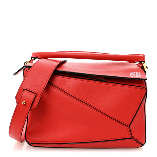 Calfskin Small Puzzle Bag Scarlet