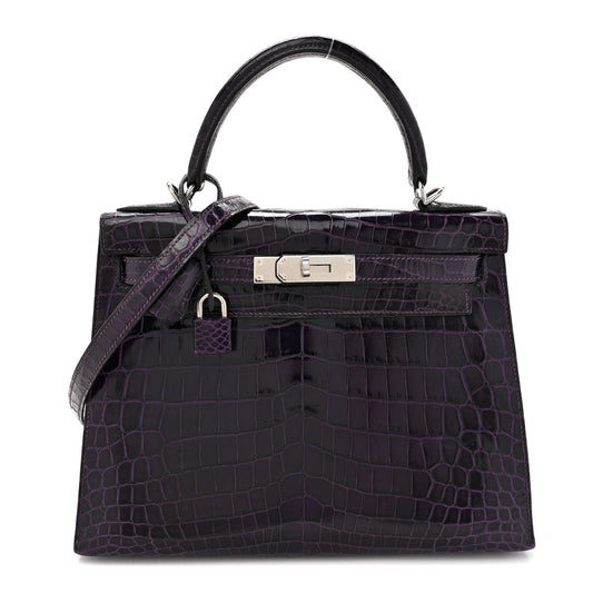 Shiny Niloticus Crocodile Kelly Sellier 28 Amethyst