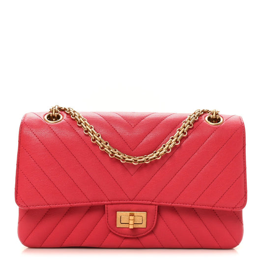 Sheepskin Chevron Quilted 2.55 Reissue 225 Flap Dark Pink