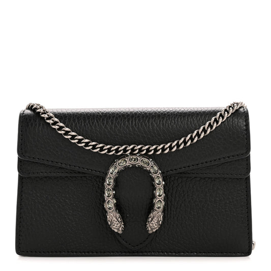 Calfskin Super Mini Dionysus Shoulder Bag Black