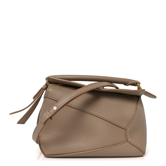 Soft Grained Calfskin Mini Puzzle Edge Bag Sand