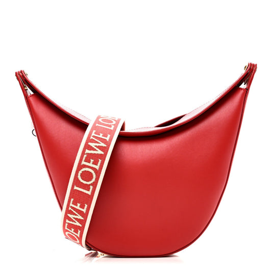 Satin Calfskin Jacquard Luna Bag Scarlet Red