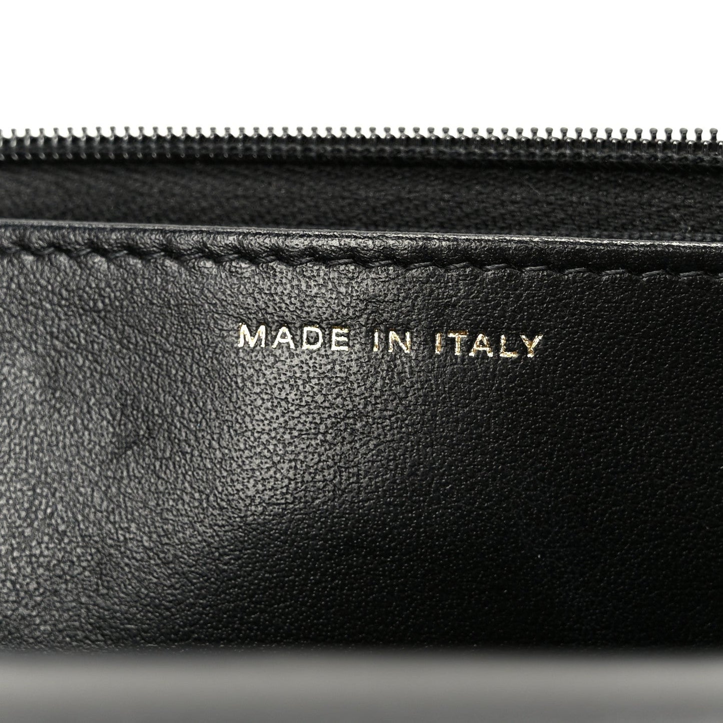 Shiny Lambskin Quilted CC Pearl Wallet on Chain WOC Black