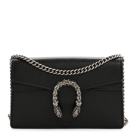 Calfskin Super Mini Dionysus Shoulder Bag Black