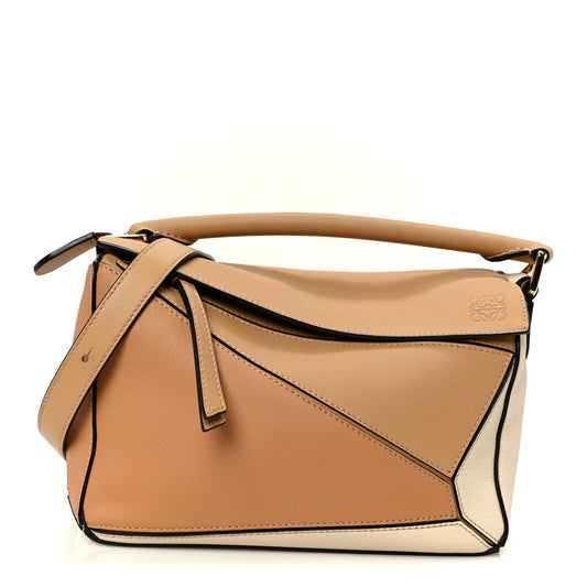 Calfskin Small Puzzle Bag Dune Warm Desert