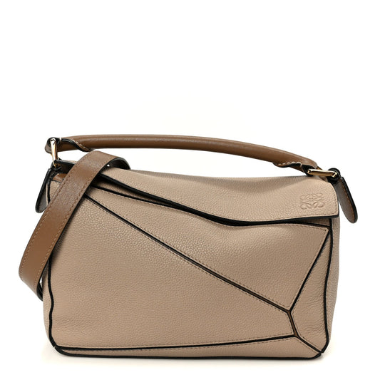 Calfskin Small Puzzle Bag Sand Mink