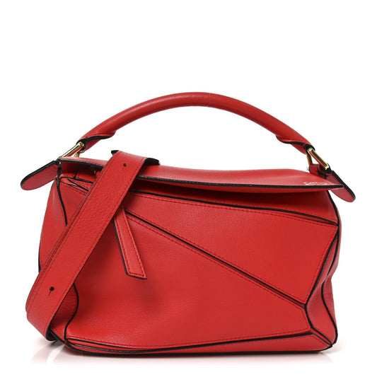Calfskin Small Puzzle Bag Scarlet