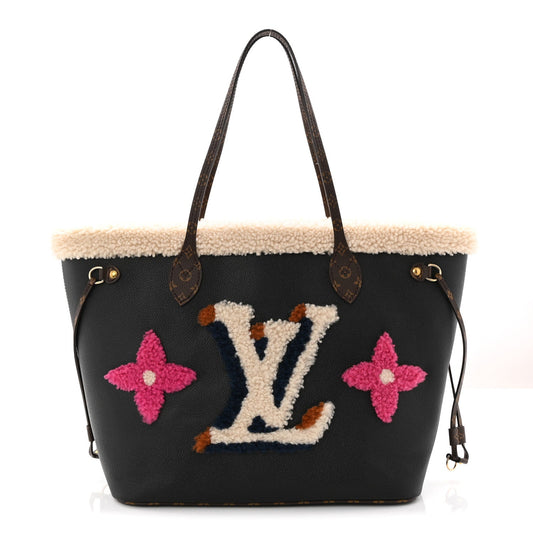 Calfskin Monogram Teddy Neverfull MM Black
