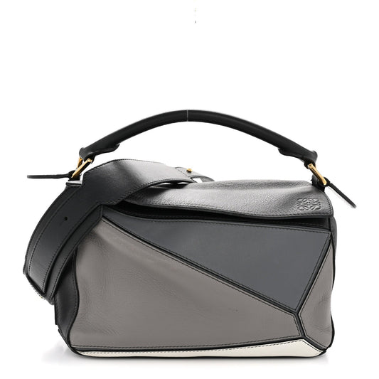 Calfskin Small Puzzle Bag Grey Multitone