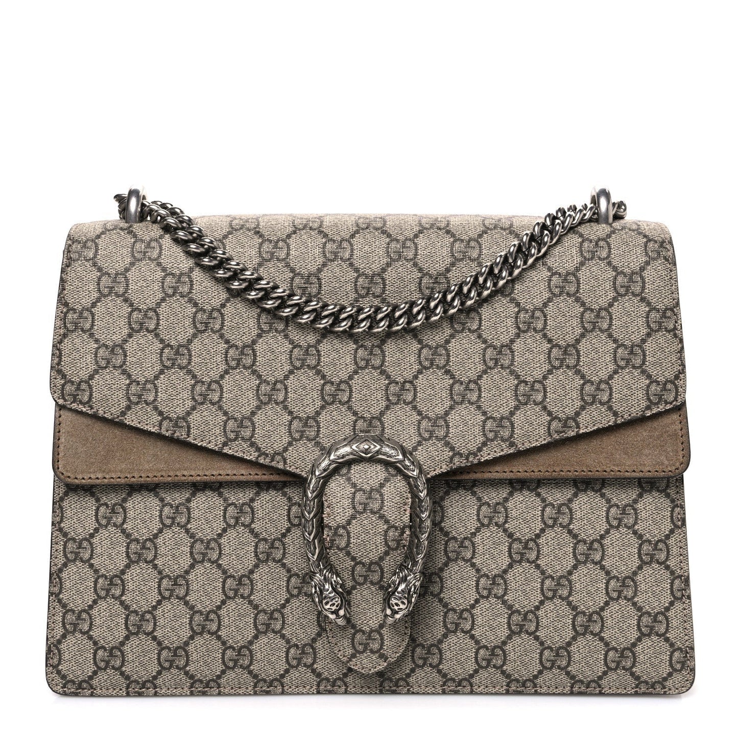 GG Supreme Monogram Medium Dionysus Shoulder Bag Taupe